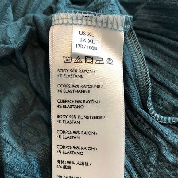 Free People Simone Jenner Ribbed Tee Maxi Dress in Dark Teal NWT XL - Picture 8 of 14